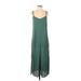 Aerie Casual Dress - Slip dress: Green Solid Dresses - Women's Size Small