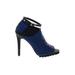 Y.R.U. Heels: Blue Houndstooth Shoes - Women's Size 9