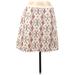 Maeve Casual Skirt: Ivory Floral Motif Bottoms - Women's Size 8