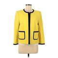 Nine West Jacket: Yellow Color Block Jackets & Outerwear - Women's Size 8