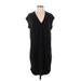 Left Coast by Dolan Casual Dress - Shift: Black Solid Dresses - Women's Size Small