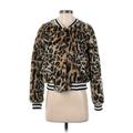 Jack by BB Dakota Faux Fur Jacket: Gold Animal Print Jackets & Outerwear - Women's Size Small