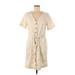 Old Navy Casual Dress - Shirtdress: Ivory Dresses - Women's Size Medium Tall