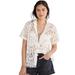 Anthropologie Tops | Anthropologie Maeve Lace Surf Shirt Short Sleeved Button Down Ivory S | Color: Cream | Size: S