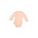 Cloud Island Long Sleeve Onesie: Tan Solid Bottoms - Size 0-3 Month