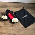 Kate Spade Shoes | Kate Spade Wink Felted Flower Ballet Slipper & Dust Bag. Black And Cream. Sz 7.5 | Color: Black/Cream | Size: 7.5