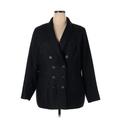 Jessica Simpson Blazer Jacket: Black Stripes Jackets & Outerwear - Women's Size 18 Tall