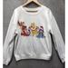 Disney Sweaters | Disney Women’s Winnie The Pooh Christmas Sweatshirt Size L 11-13 White Graphic | Color: White | Size: 11-13