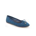 Wide Width Women's Pia Casual Flat by Aerosoles in Medium Blue Denim (Size 9 W)