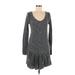 FP BEACH Casual Dress - DropWaist: Gray Marled Dresses - Women's Size Small