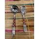 Handmade bling jewelled cutlery stainless steal kitchen utensil set handle from Nigeria bling Spoons/ Fork Fairtrade bling jewellery gems