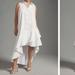 Anthropologie Dresses | Anthropologie Sleeveless Button Down Asymmetrical Ruffle Hem Dress | Color: White | Size: 1x