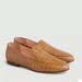 J. Crew Shoes | J.Crew Cecile Smoking Slippers Croc-Embossed Leather Flats | Color: Tan | Size: 9