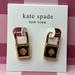 Kate Spade Jewelry | Kate Spade Lock & Spade New Enamel Gold Tone Earrings | Color: Black/Gold | Size: Os