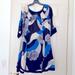 Nine West Dresses | Nine West Silk Dress | Color: Blue/Silver | Size: 2