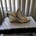 Nine West Shoes | Light Gold Metallic Wedge | Color: Gold | Size: 7.5