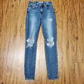 Levi's Jeans | Levis Womens 721 High Rise Skinny Distressed Stretch Jeans Blue Size 26 24"X29" | Color: Blue | Size: 26