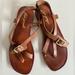 Free People Shoes | Free People La Risa Brown Leather Strappy Sandals Flats Sz 40/9.5 | Color: Brown | Size: 9.5