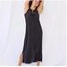 Anthropologie Dresses | Anthropologie Saturday Sunday Charcoal Henley Minimalist Maxi Dress | Color: Black/Gray | Size: M