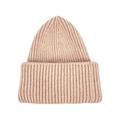 Anthropologie Accessories | Anthropologie Ribbed Beanie Hat Blythe Dusty Pink Wool Blend Rib Knit Tri-Fold | Color: Pink | Size: Os