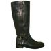 Ralph Lauren Shoes | Lauren Ralph Lauren Womens Bernadine Leather Riding Boots Black 7.5 | Color: Black/Gold | Size: 7.5