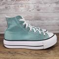 Converse Shoes | Converse Chuck Taylor All Star High Platform Canvas Shoes Herby Green Womens 7.5 | Color: Green | Size: 7.5