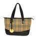 Burberry Bags | Burberry Logo Nova Check Hand Bag Canvas Leather Beige Brown Gold | Color: Black/Gold | Size: Os