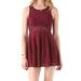 Free People Dresses | Free People Daisy Lace Fit And Flare Cutout Crochet Sleeveless Dress Burgundy 8 | Color: Red | Size: 8