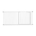 BabyDan Premier, Extra Wide Pressure Fit Stair Gate, Covers openings between 158.3-165 cm/62.3-64.9 inches, Baby Gate/Safety Gate, Metal, White, Made in Denmark - (Pet Gate/Dog gate)