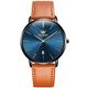 OLEVS Men's Watch Classic Business Male Watch Breathable Leather Strap Dress Gent's Wrist Watch Casual Calendar Waterproof Stylish Suitable Gift Watch