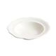 IMEITE Party Supplies Ceramic Dinner Plate Round Deep Plate Home Embossed Pattern Restaurant Cafe Salad Plate Pure White Soup Plate Party Plates (Size : L)