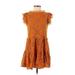 Blue Tassel Casual Dress - DropWaist: Orange Jacquard Dresses - Women's Size X-Small