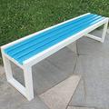 ZRBDDEF Outdoor bench,2-Person Garden Benches for Outdoors,All-Weather Garden Bench metal bench outdoor,Slatted Seat,without backrest,weather proof,steel frame,for Garden, Porch, Backyard and Park