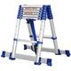 Ladder,Telescopic Extendable Ladder Aluminum Telescopic Extension Ladder Portable Multi-Purpose Folding, Telescoping Extendable Ladder for Home Loft Office Engineering,2.65M+2.65M (2.95m+2.95m)