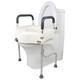 Toilet Seat Raiser For Patient, Seniors, Disabled - 170° Multi-Angle Support, 150kg Load Capacity - Medical Toilet Frame with Anti-Slip Material