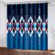 KLZUOPT Exquisite Curtain Blackout Curtain Lining - Blue Abstract Art 140X260Cm Energy Saving Thermal Curtain With Eyelet Top Privacy Protected For Bedroom, Thick Curtains For Winter, 3D Curtains