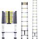 Aluminum Telescoping Ladder for, 8m/ 7m/ 6.2m/ 5m/ 4m/ 3.8m/ 2.6m Tall, Extension Telescopic Ladders for Rooftop Tent Loft Attic Home, Load 150kg (Size : 5m/16.4ft) (1.4m/4.6ft) (1.4m/4.6ft)