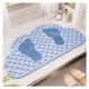 Cloud Shape Shower Bath Mat Foot Massager with Non-Slip Suction Cups Bathroom Mat Silicone Suction Cup Brush for Bathroom Use (Color : Blue, Size : 80x50cm/31.4x19.6in)