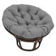 Papasan Chair Cushion Seat Cushion Outdoor Hanging Chair Chair Cushion Hanging Basket Cushion Garden Furniture Cushion Seat Cushion Thick Seat Pads For Rattan Furniture (Color : Dark gray, Size : 50