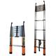telescopic ladder Aluminum Telescoping Ladder with Detachable Hook, 8m/ 7m/ 6m/ 5m/ 4m/ 3m/ 2m Tall Telescopic Extension Ladders for Home RV Roof Top Attic, Loads 150kg (Size : 4.6m/15ft) (6m/19.7f