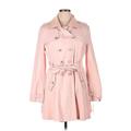 Jessica Simpson Trenchcoat: Pink Jackets & Outerwear - Women's Size X-Large