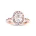 AMDXD 375 9ct Rose Gold Classic Moissanite Engagement Ring Oval Shape Friendship Ring for Women Rose Gold Au375 Real Rose Gold Jewellery 9 Carat (375) Rose Gold, 9 Carat (375) Rose Gold, Moissanite