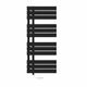 Warmehaus Designer Flat Panel Electric Heated Towel Rail Radiator Wall Mounted Bathroom Ladder Radiators Prefilled Black 1126x500mm