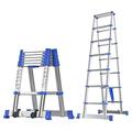 Ladder,Outdoor Ladders,Telescopic Ladder,Extra High - DIY Aluminum Alloy Folding Extension Ladder A-Frame, Forindustrial Household Daily or Emergency Use, Load 150Kg,3.85M/12.6Ft,3.85M/12.6Ft needed