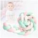 Nultiple Shares Baby Bed Braided for Anti-collision Head Toddler Bed Bumper for Room Decor,A-400CM