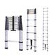 telescopic ladder Telescoping Extension Ladder 8m/ 7m/ 6.2m/ 5m/ 4m/ 3.8m/ 2m/ 1m, Aluminum Telescopic Ladders for Home Rooftop RV Attic Outdoor Indoor Work, Load 150kg (Size : 1.4m/4.5ft) (4.4m/14