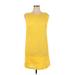 Ann Taylor LOFT Casual Dress - Shift: Yellow Dresses - Women's Size 14