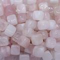 Home Collections Crystal Stone Natural Cube Square Crystal Beads Gemstones for Jewelry Making DIY Necklace Charms Home Aquarium Decor Precious Stones and Crystals (Color : Rose Quartz, Size : 5PC)