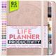 Life Planner - Undated Deluxe Weekly, Monthly Planner, a 12 Month Journey to Increase Productivity & Happiness, Life Organizer, Gratitude Journal, Law of Attraction Planner - Start Anytime