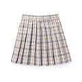 Gyios Skirt Women High Waist Pleated Plaid Skirts Mini Tennis Skirt School Uniform Short A-line Mini Skirt Girl 48cm-f-xs